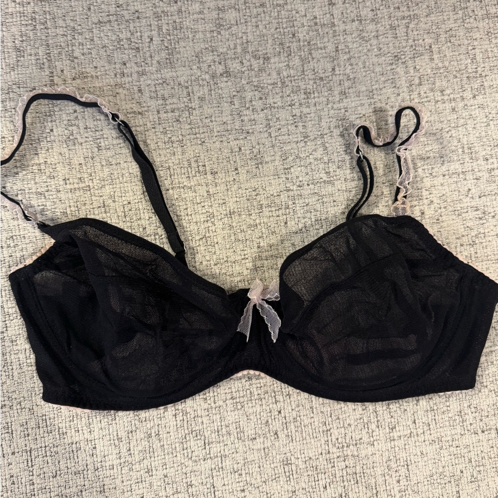 Victoria's Secret Black Sheer Lace Bra